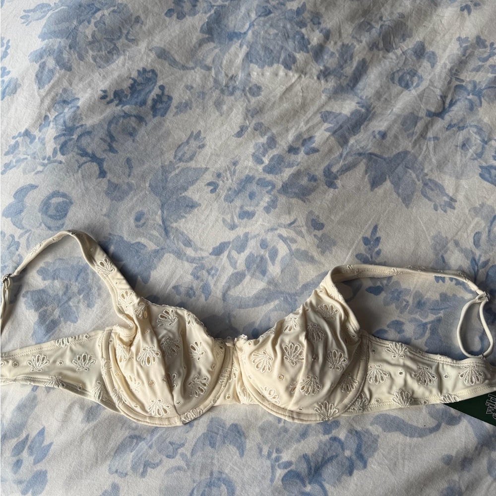 Off white target swim top